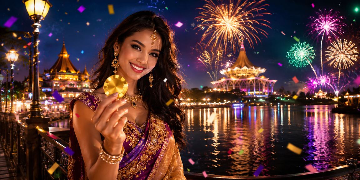 Suasana kasino hiburan Sarawak dengan permainan jackpot dan slot progresif